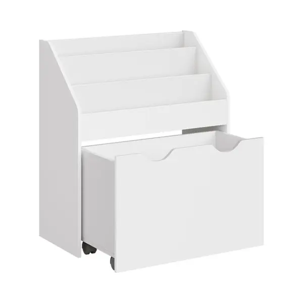 Songmics Speelgoedrek, 3 Vakken, Boekenkast Voor Kinderen, Beweegbare Speelgoeddoos, Met Wieltjes, Multifunctioneel, Voor Kinderkamer En Speelkamer, thumbnail