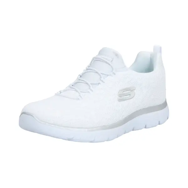 Skechers Summits Spot Wsl White Silver Womens Trainers 149037 In A Plain Textile In Size 4 thumbnail