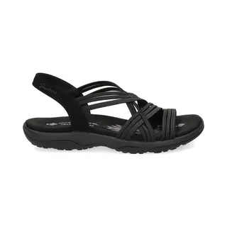 Skechers Women's Reggae Slim Simply Stretch Sandal, Black Gore, 5 Uk