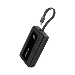 Anker Zolo Powerbank (20.000mAh - 30W - Geïntegreerde Usb-C Kabel) - 1x Usb-C & 1x Usb-A Poort - Zwart - Compact & Draagbaar Ontwerp