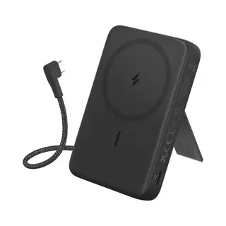 Anker Zolo Magnetische Powerbank, 10K Kabelloses Ladegerät, 30W Max. Schnellladen, Integriertes Usb-C Kabel & Ständer, Für IPhone 17/16/15 Serie,