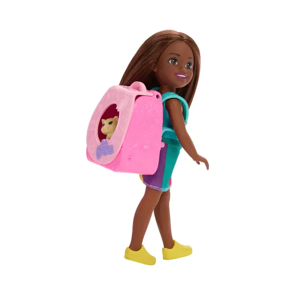 Barbie Chelsea Family & Friends Playtime Kitty Backpack Doll and Accessories, Backpack with Kitten Play Piece thumbnail