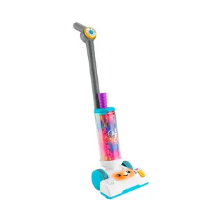 Fisher-Price Leerplezier 2-in-1 stofzuiger, muzikaal leerzaam speelgoed voor peuters, versie met meerdere talen