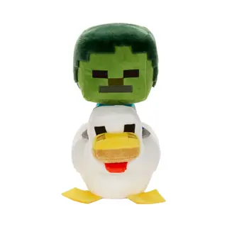 Mattel Minecraft Plush Zombie Chicken Jockey Toy, 8-inch Soft Doll Inspired by the Video Game Character