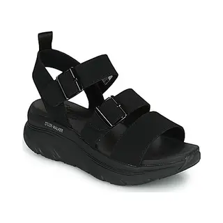 Skechers Damen D'lux Walker Sandale Retro Cosmos, Schwarze Mitobuck-Schnalle, 40 Eu