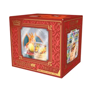 Pokémon Tcg, Charizard Ex Super-Premium Collection (3 Aluminium Promotiekaarten, 1 Kaartweergavefiguur En 10 Boosters)