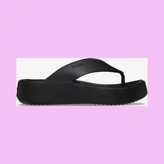 Crocs, Damen, Flip-Flops, W's Getaway Platform Flip, Schwarz, (41, 41.5, 42, 41 1/3)