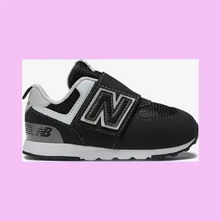 New Balance 574 New-B Hook & Loop Baby Sneaker Schwarz/grau - 18.5