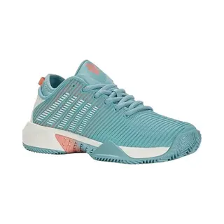 K-Swiss Women's Hypercourt Supreme Hb Tennis Shoes, Blanc De Blanc Nile Blue Desert Flower, 5 Uk