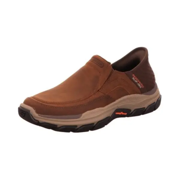 Skechers Slip Ins Respected Cdb Brown Mens Slip-on Shoes 204810 In A Plain Leather In Size 7 thumbnail