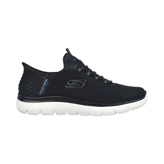 Skechers Men's Summits High Range Trainers, Black Mesh/Wht Trim, 7.5 Uk