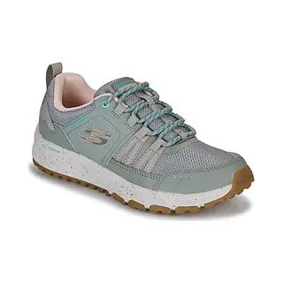 Skechers Women's Escape Plan Endless Pursuit Trekking Low Cut Shoes, Olive Leather/Mesh/Light Pink Trim, 4 Uk