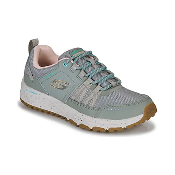Skechers Women's Escape Plan Endless Pursuit Trekking Low Cut Shoes, Olive Leather/Mesh/Light Pink Trim, 4 Uk thumbnail