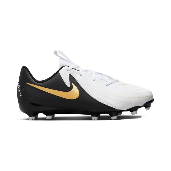 Nike Unisex Kids Phantom Gx Ii Academy Fg/Mg Football Shoe, White Black Mtlc Gold Coin, 2.5 Uk thumbnail