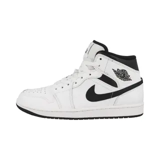 Nike Air Jordan 1 Mid Weiß Schwarz