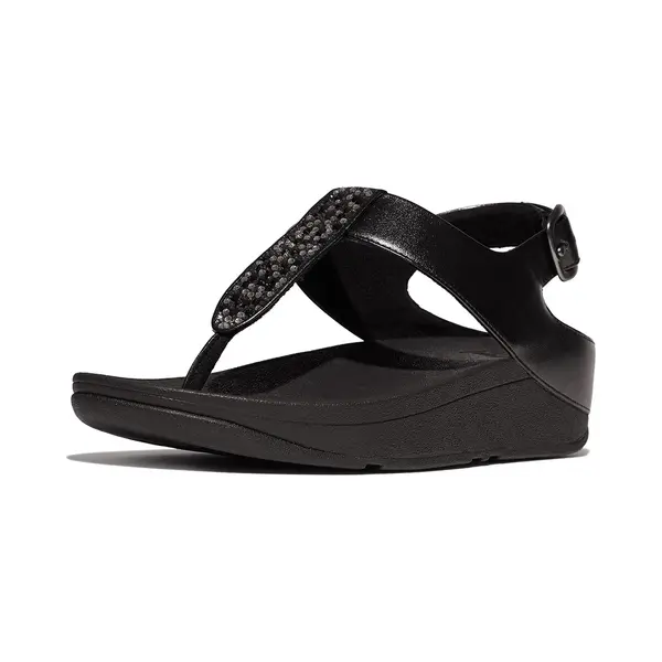 FitFlop Fino Crystal-Mix T-Strap Sandals thumbnail
