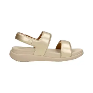 FitFlop F-Mode Go Adjustable Flatform Sandals Sandalen Plat - Goudkleur - Maat 40