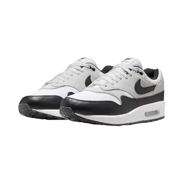 Nike Air Max 1 Essential Herenpantoffels, Wit Zwart Zuiver Platinum, 38.5 Eu thumbnail