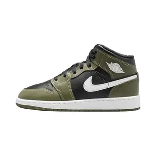 Nike Shoes Air Jordan 1 Mid (Gs) Code DQ8423-092, Green / Black / White, 5.5 Uk