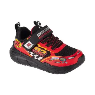 Skechers Baby Boy's Skech Tracks Sneakers, Black Synthetic/Textile/Red Trim, 5 Uk Child