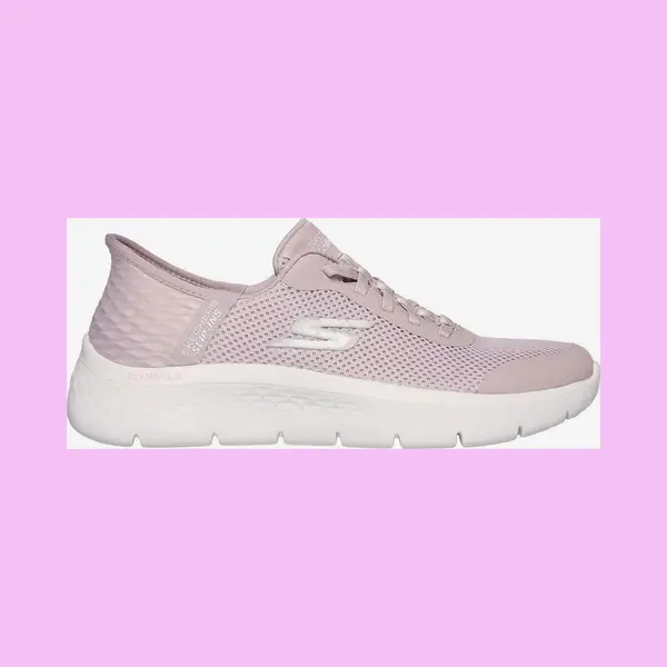 Skechers Slip Ins Go Walk Bungee Mve Mauve Womens Trainers 124836 In A Plain Textile In Size 6 thumbnail