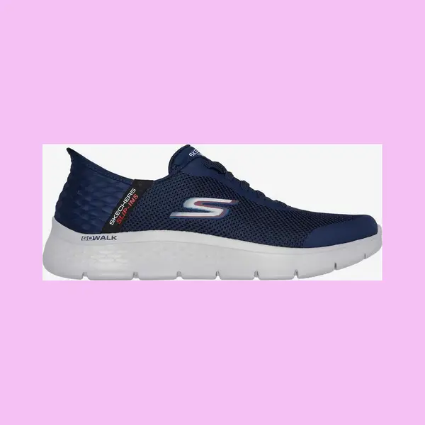 Skechers Slip Ins Go Walk Bungee Nvy Navy Mens Trainers 216324 In A Plain Textile In Size 11 thumbnail