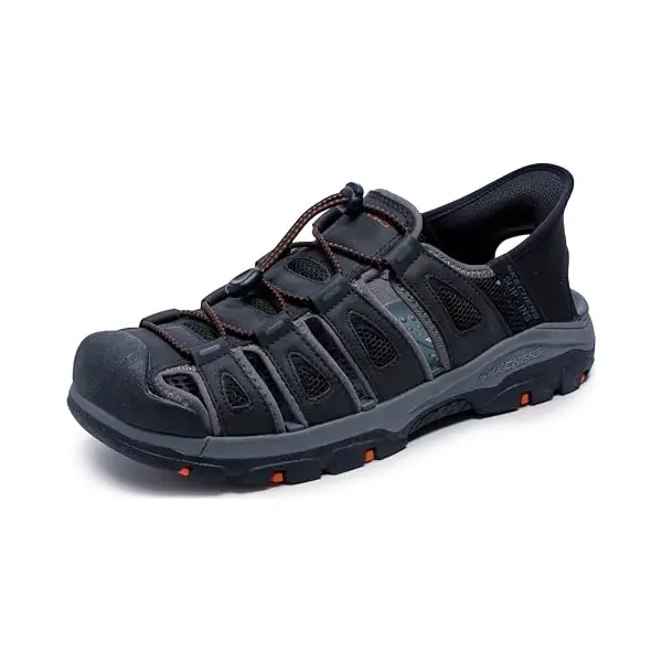 Skechers Usa Men's Men's Tresmen-Norvick Fisherman Sandal, Black, 9.5 Uk thumbnail