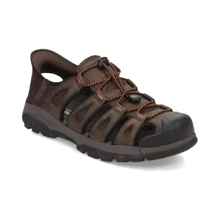 Skechers Men's Tresmen-Norvick Fisherman Sandal, Chocolate, 10.5