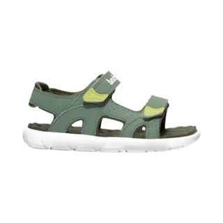 Timberland Unisex For Kids. TB0A5M2DEX01 Perkins Row Green Leather Heel Strap Sandals (23), Flat, Velcro, Casual, Children's Fashion