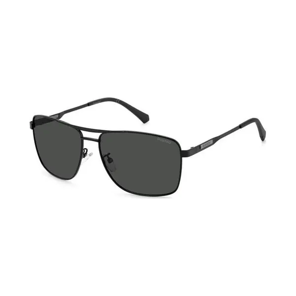 Polaroid Man Polaroid Pld 2136/G/S/Xn 003/M9 Sunglasses Metal Black Grey Squared Polarized thumbnail