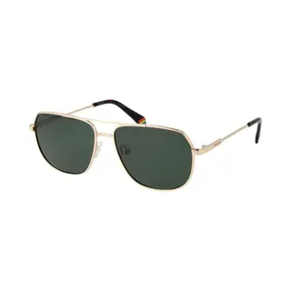 Polaroid Unisex Polaroid Pld 6195/S/Xn J5G/Uc Sunglasses Metal Gold Green Pilot Polarized