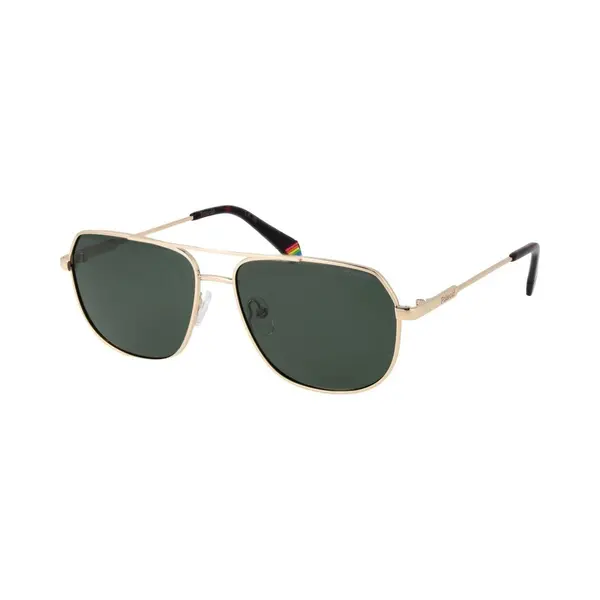Polaroid Unisex Polaroid Pld 6195/S/Xn J5G/Uc Sunglasses Metal Gold Green Pilot Polarized thumbnail