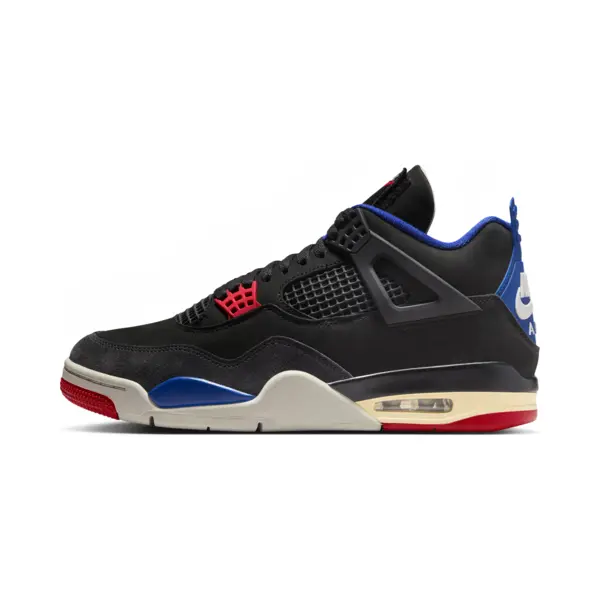 Nike, Unisex, Sneakers, Air Jordan 4, Schwarz, Blau, Rot, Grau, (47) thumbnail