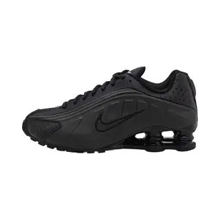 Nike Shox R4 Big Kids' Shoes (CW2626-003, Black/Black/Bright Crimson/Black), Schwarz/Schwarz/Schwarz, 5 Big Kid