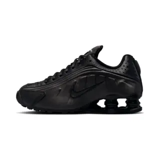 Nike Shox R4 Big Kids' Shoes (CW2626-003, Black/Black/Bright Crimson/Black) Size 6