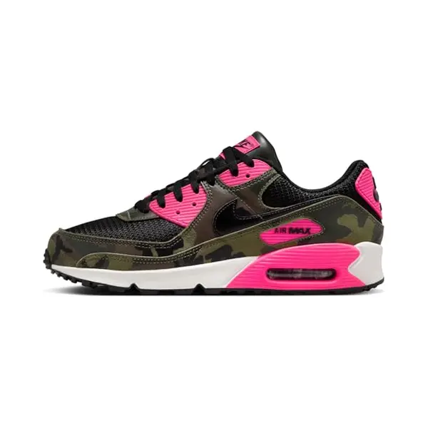 Nike Air Max 90 Premium Baskets Pour Homme, Sequoia Black Hyper Pink, 44.5 Eu thumbnail