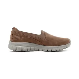 Skechers Women's Graceful Leaning In Slip-On Sneakers, Chestnut Microleather/Knit, 7 Uk