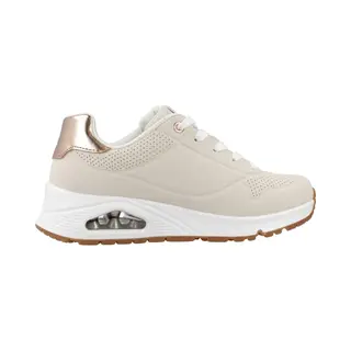 Skechers Uno Girls Nat Natural Kids Girls Trainers 310545L In A Plain Man-made In Size 38