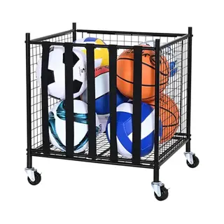 Vevor Ballwagen Rollwagen 507 X 500 X 545 Mm Sportbällen, Abschließbarer Basketballkäfig Ballkäfig, Sportausrüstung Für Den Innen- Und