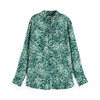 Scotch & Soda Viscose Printed Relaxed Fit Blouse Dames - Maat 38