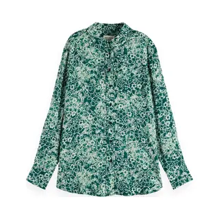 Scotch & Soda Viscose Printed Relaxed Fit Blouse Dames - Maat 40