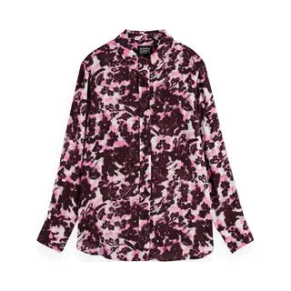 Scotch & Soda Viscose Printed Relaxed Fit Blouse Dames - Maat 38