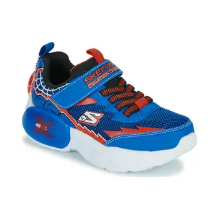 Skechers Spiderman Blrd Blue Red Kids Trainers 402120L In A Plain Man-made In Size 27