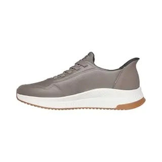Skechers Herren-Slip-Ins Bobs Squad 4 Direct Step-Sneaker, Taupe Pu, 43 Eu