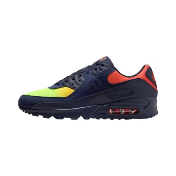 Nike Air Max 90 Baskets Homme 45.5 Eu, Lemon Venom Blackened Blue Hyper Crimson, 45.5 Eu thumbnail