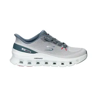 Skechers Men's Arch Fit Glide-Step Pro Sneaker, Light Gray Knit/Blue Pu, 8 Uk