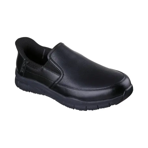 Skechers Nampa Broxtin Medizinischer Serviceschuh Für Herren, Schwarzes Leder-Kunstleder, 47.5 Eu thumbnail