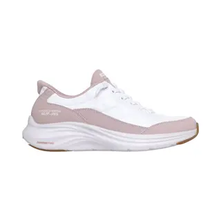 Skechers Women's Contour Foam Slip-On Sneakers, White Mesh/Lavender Duraleather/Leather/Trim, 8 Uk