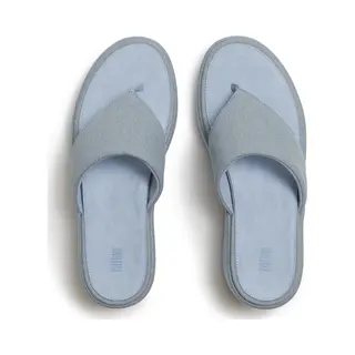 FitFlop Platfforms Womens Toe Post, Light Denim, 4 Uk