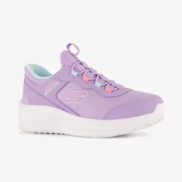 Skechers Girl's Bounder Brisk Burst Girls Trainers - Purple - Size, 13/F (Standard) thumbnail